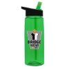 Garyline® Flair Tritan® Bottle with Flip-Straw Lid - 26 oz. - Transparent green
